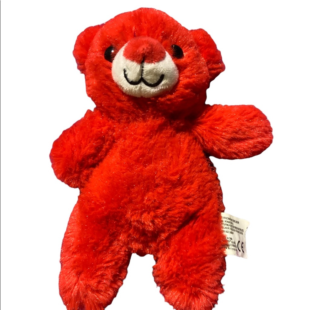 A red small teddy bear